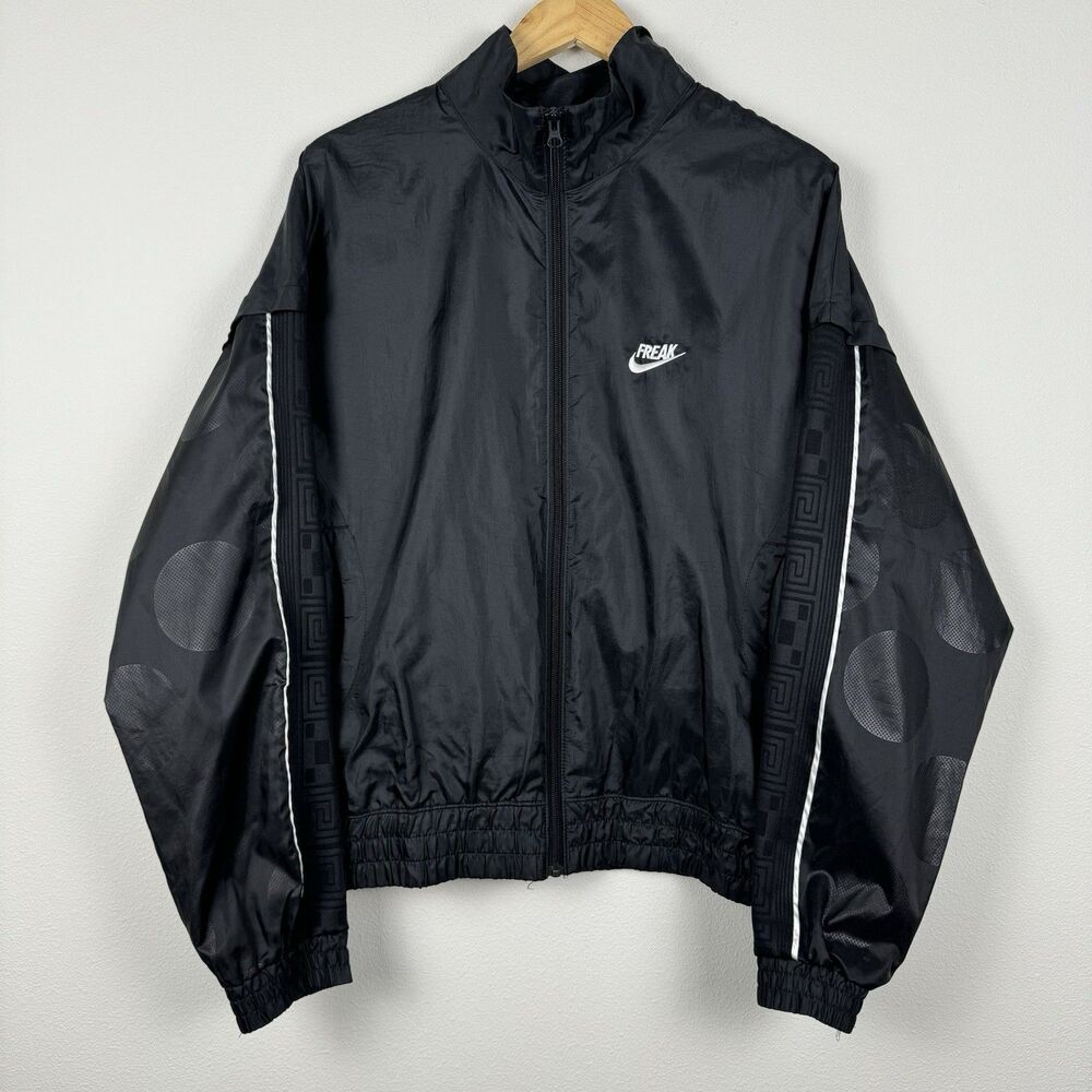 Nike Sportswear Full Zip Track Jacket Black Size Small Lightweight Greak Freak